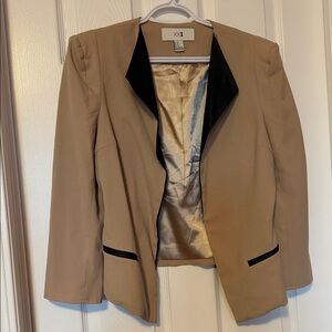 Forever 21 Tan Blazer with Black Accents